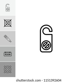 Do icon. collection of 6 do outline icons such as no dry cleaning, room tag. editable do icons for web and mobile.
