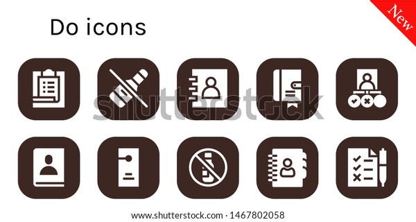 Do Icon Set 10 Filled Do Stock Vector (Royalty Free) 1467802058 ...