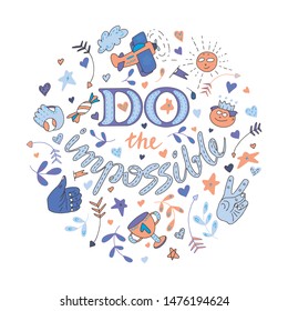 Do the Impossible lettering doodle