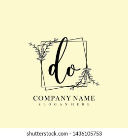 DO Initial beauty floral logo template