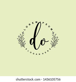 DO Initial beauty floral logo template