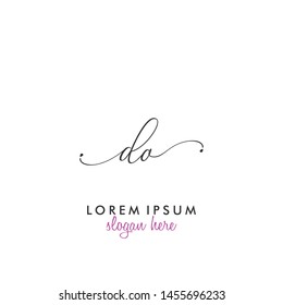 DO Initial beauty monogram logo vector