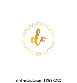 DO  Initial Handwriting logo template vector