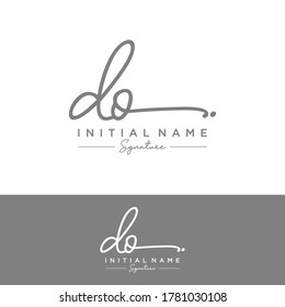 DO Escritura manuscrita inicial y logotipo de firma.