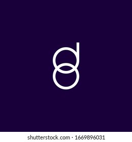 do initial letter round linked lowercase logo. d and o vector template design, modern design monogram