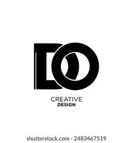 DO iniciales diseño creativo del logotipo