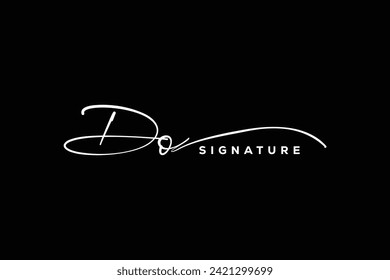 DO iniciales Logo de la firma de escritura a mano. DO Hand dibujó el Vector de letras caligráficas. DO carta inmobiliaria, belleza, carta fotográfica diseño del logo.