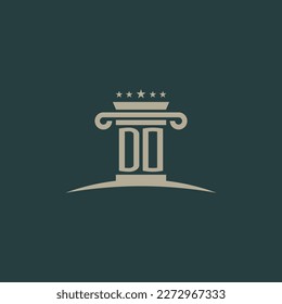DO initials law of justice logo vector design template