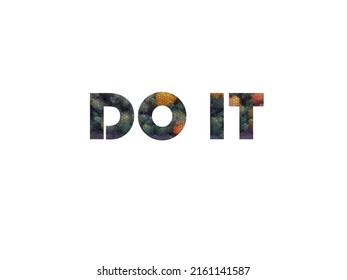 DO IT. Colorful typography text banner. Vector the word DO IT