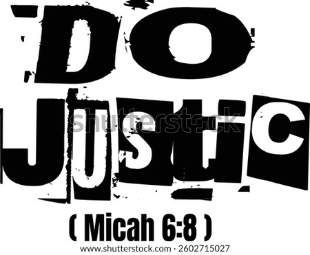 Do Justic Elegant Bible Verse Typography Template