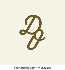 DO Letter creative square background