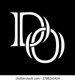 Logo de la carta DO con fondo negro. Un bonito logo de una letra blanca.