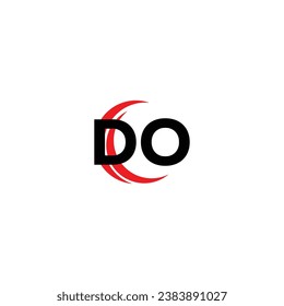 Diseño del logo de la carta DO. DO creativo concepto de logo de la carta de iniciales. Diseño de iconos DO. D O