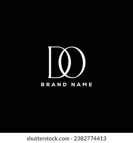 Diseñar el logo de la carta en . DO creativo concepto de logo de la carta de iniciales. Diseño de iconos DO. D O