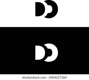 Vector de diseño de logotipos de letras DO