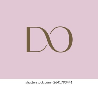 DO letter logo icon design. Classic style luxury initials monogram.
