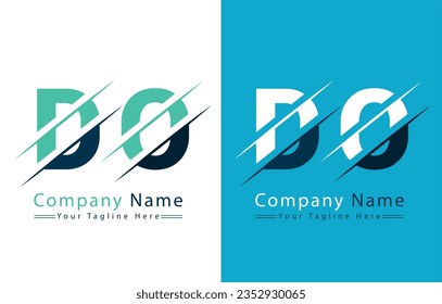 Elementos de concepto de diseño de vectores de logotipos de letras DO