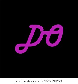 DO Letter monogram with abstrac concept style design