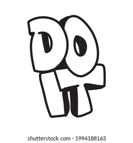 do it letter typography vector
