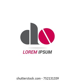 DO  lettering Logo vector isolated on white background