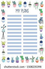 To do list A4 printable page for planner, diary, notebook or organiser. 