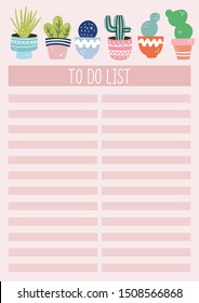 To do list A4 printable page for planner, diary, notebook or organiser. 
