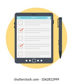
To do list android app. Flat icon 
