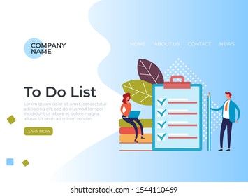 To do list banner poster concept. Vector flat graphic design illustration 
