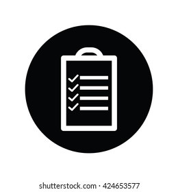 To do list in black circle . Vector illustration