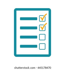 to do list blank icon flat color on white background