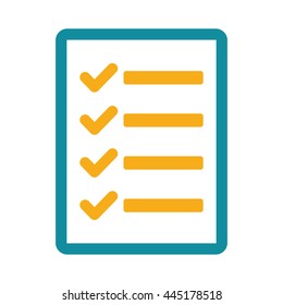 to do list blank icon flat color on white background