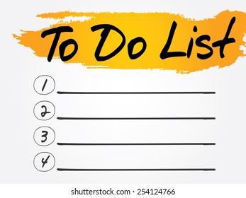 To Do List, business concept