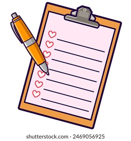 To do list cartoon digital sticker