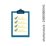 To Do List checklist cupboard  icon sign vector illustration design with simple flat check mark isolated on transparent background for business, web, and interface icon