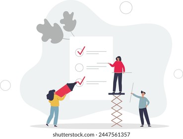 To do list as checklist with work agenda and tasks.flat vector illustration.