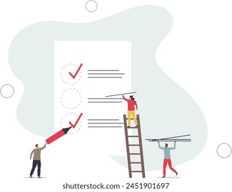 To do list as checklist with work agenda and tasks .flat vector illustration.