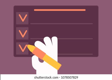 To do list concept. Flat design. Vector illustration