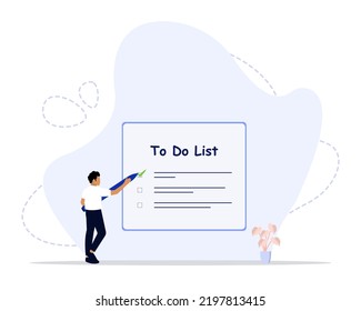 To do list concept illustration. Suitable for web landing page, ui, mobile app, editorial design, flyer, banner, and other related occasion.