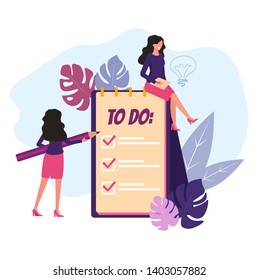 To do list concept. Vector flat graphic design isolated illustration