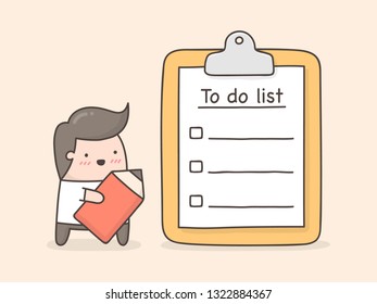 To do list. Cute doodle illustration.