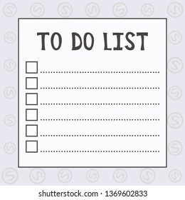 To do list. Design with dollar signs. Vector illustration. Empty checklist.