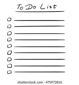 To Do List In Doodle Sketch Vector