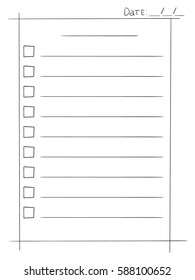 To Do List in doodle sketch vector. You can to print it for organization of your day