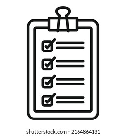To do list expertise icon outline vector. Quality expert. Work trust