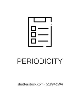 To do list flat icon. Single high quality outline symbol of periodicity for web design or mobile app. Thin line signs of to do list for design logo, visit card, etc. Outline pictogram of to do list