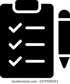 para hacer lista de vector de ilustración de icono de glifo