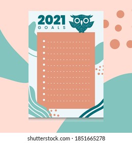 To Do List Goals Planner New Year Resolution Template