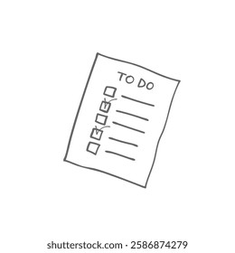 To do list hand drawn outline vector illustration Task planning clipart