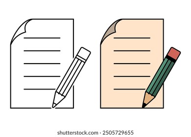 To do list icon. Checklist, task list vector illustration in flat style. Reminder concept icon on isolated background. Note with pencil icon, Note folder.