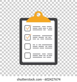 To do list icon. Checklist, task list vector illustration in flat style. Reminder concept icon on isolated background.